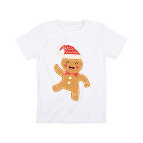 Детская футболка хлопок с принтом Мr Печенька в Белгороде, 100% хлопок | круглый вырез горловины, полуприлегающий силуэт, длина до линии бедер | 