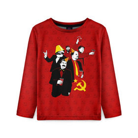 Детский лонгслив 3D с принтом Communist Party в Белгороде, 100% полиэстер | длинные рукава, круглый вырез горловины, полуприлегающий силуэт
 | lenin | october | party | red | russia | soviet union | stalin | ussr | большевик | коммунист | красный | ленин | октябрь | пати | россия | советский союз | ссср | сталин