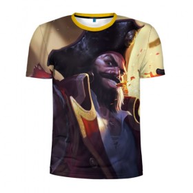 Мужская футболка 3D спортивная с принтом Pirate в Белгороде, 100% полиэстер с улучшенными характеристиками | приталенный силуэт, круглая горловина, широкие плечи, сужается к линии бедра | 