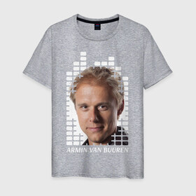 Мужская футболка хлопок с принтом EQ - Armin van Buuren в Белгороде, 100% хлопок | прямой крой, круглый вырез горловины, длина до линии бедер, слегка спущенное плечо. | 