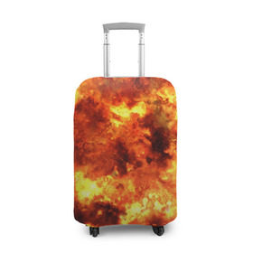 Чехол для чемодана 3D с принтом Взрывной гранж в Белгороде, 86% полиэфир, 14% спандекс | двустороннее нанесение принта, прорези для ручек и колес | взрыв | гранж | огонь | пламя | эксклюзив