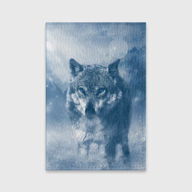 Обложка для паспорта матовая кожа с принтом Волк в Белгороде, натуральная матовая кожа | размер 19,3 х 13,7 см; прозрачные пластиковые крепления | волк | животные | зверь | собака | хищник