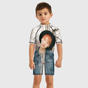 Детский купальный костюм 3D с принтом Min Yoon Gi в Белгороде, Полиэстер 85%, Спандекс 15% | застежка на молнии на спине | bangtan | bangtan boys | bts | bulletproof boy scouts | k pop | kpop | ви | вишня | джей хоуп | джин | к поп | корейская попса | кпоп | рэп монстр | чимин | чонг | шуга