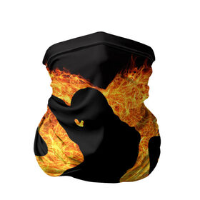 Бандана-труба 3D с принтом Танец огня в Белгороде, 100% полиэстер, ткань с особыми свойствами — Activecool | плотность 150‒180 г/м2; хорошо тянется, но сохраняет форму | Тематика изображения на принте: любовь | огонь | пламя | сердце | танец