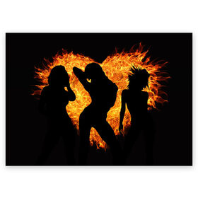 Поздравительная открытка с принтом Танец огня в Белгороде, 100% бумага | плотность бумаги 280 г/м2, матовая, на обратной стороне линовка и место для марки
 | Тематика изображения на принте: любовь | огонь | пламя | сердце | танец