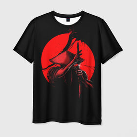 Мужская футболка 3D с принтом Сила самурая в Белгороде, 100% полиэфир | прямой крой, круглый вырез горловины, длина до линии бедер | china | galaxy | japan | moon | planet | samurai | space | воин | галактика | китай | космос | луна | мастер | планета | самурай | япония
