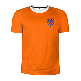 Мужская футболка 3D спортивная с принтом Сборная Голландии в Белгороде, 100% полиэстер с улучшенными характеристиками | приталенный силуэт, круглая горловина, широкие плечи, сужается к линии бедра | Тематика изображения на принте: holland | голландия | нидерланды