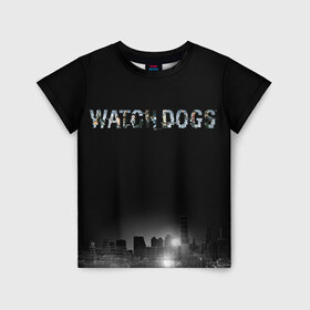 Детская футболка 3D с принтом Watch Dogs 2 в Белгороде, 100% гипоаллергенный полиэфир | прямой крой, круглый вырез горловины, длина до линии бедер, чуть спущенное плечо, ткань немного тянется | Тематика изображения на принте: dogs | ubisoft | watch | watchdogs | псы | сторожевые | хакер