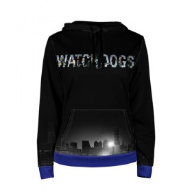 Женская толстовка 3D с принтом Watch Dogs 2 в Белгороде, 100% полиэстер  | двухслойный капюшон со шнурком для регулировки, мягкие манжеты на рукавах и по низу толстовки, спереди карман-кенгуру с мягким внутренним слоем. | dogs | ubisoft | watch | watchdogs | псы | сторожевые | хакер