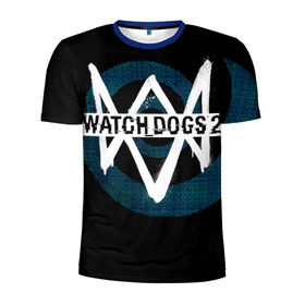 Мужская футболка 3D спортивная с принтом Watch Dogs 2 в Белгороде, 100% полиэстер с улучшенными характеристиками | приталенный силуэт, круглая горловина, широкие плечи, сужается к линии бедра | Тематика изображения на принте: dogs | ubisoft | watch | watchdogs | псы | сторожевые | хакер