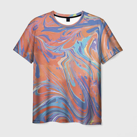 Мужская футболка 3D с принтом Абстракционизм в Белгороде, 100% полиэфир | прямой крой, круглый вырез горловины, длина до линии бедер | 2017 | абстракция | арт | дым | искуство | краски | новинки | радуга | узор | яркий