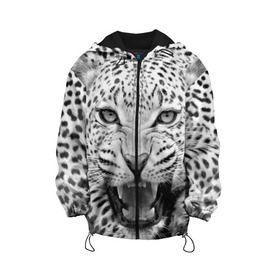 Детская куртка 3D с принтом Леопард в Белгороде, 100% полиэстер | застежка — молния, подол и капюшон оформлены резинкой с фиксаторами, по бокам — два кармана без застежек, один потайной карман на груди, плотность верхнего слоя — 90 г/м2; плотность флисового подклада — 260 г/м2 | Тематика изображения на принте: animal | eyes | jaws | leopard | malicious | predator | spotted | teeth | wild | взгляд | дикий | животное | злой | клыки | леопард | оскал | пасть | пятнистый | хищник