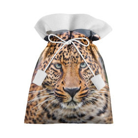 Подарочный 3D мешок с принтом Леопард в Белгороде, 100% полиэстер | Размер: 29*39 см | Тематика изображения на принте: animal | leopard | look | predator | spotted | wild | взгляд | дикий | животное | леопард | пятнистый | хищник