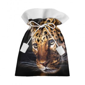 Подарочный 3D мешок с принтом Леопард в Белгороде, 100% полиэстер | Размер: 29*39 см | Тематика изображения на принте: animal | leopard | look | predator | spotted | wild | взгляд | дикий | животное | леопард | пятнистый | хищник