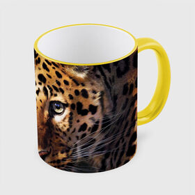 Кружка 3D с принтом Леопард в Белгороде, керамика | ёмкость 330 мл | Тематика изображения на принте: animal | leopard | look | predator | spotted | wild | взгляд | дикий | животное | леопард | пятнистый | хищник