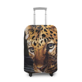 Чехол для чемодана 3D с принтом Леопард в Белгороде, 86% полиэфир, 14% спандекс | двустороннее нанесение принта, прорези для ручек и колес | Тематика изображения на принте: animal | leopard | look | predator | spotted | wild | взгляд | дикий | животное | леопард | пятнистый | хищник