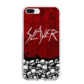 Чехол для iPhone 7Plus/8 Plus матовый с принтом Slayer Red в Белгороде, Силикон | Область печати: задняя сторона чехла, без боковых панелей | metal | rock | метал | рок | слэйер | трэш | череп