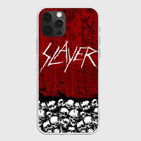 Чехол для iPhone 12 Pro с принтом Slayer Red в Белгороде, силикон | область печати: задняя сторона чехла, без боковых панелей | metal | rock | метал | рок | слэйер | трэш | череп