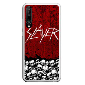 Чехол для Honor P30 с принтом Slayer Red в Белгороде, Силикон | Область печати: задняя сторона чехла, без боковых панелей | metal | rock | метал | рок | слэйер | трэш | череп