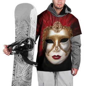 Накидка на куртку 3D с принтом Венецианская маска в Белгороде, 100% полиэстер |  | Тематика изображения на принте: венеция | италия | карнавал | красный | лицо | перья