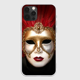 Чехол для iPhone 12 Pro Max с принтом Венецианская маска в Белгороде, Силикон |  | Тематика изображения на принте: венеция | италия | карнавал | красный | лицо | перья