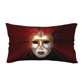 Подушка 3D антистресс с принтом Венецианская маска в Белгороде, наволочка — 100% полиэстер, наполнитель — вспененный полистирол | состоит из подушки и наволочки на молнии | венеция | италия | карнавал | красный | лицо | перья
