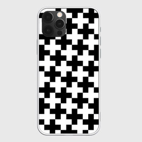 Чехол для iPhone 12 Pro Max с принтом Крест в Белгороде, Силикон |  | Тематика изображения на принте: cross | крест | оптическая иллюзия | орнамент | узор | чёрно белый