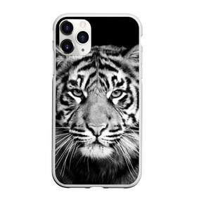 Чехол для iPhone 11 Pro матовый с принтом Тигр в Белгороде, Силикон |  | animal | black   white | look | predator | tiger | wild | взгляд | дикий | животное | тигр | хищник | черно   белый