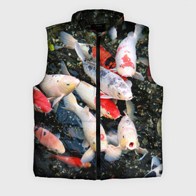 Мужской жилет утепленный 3D с принтом Koi Fish (карпы кои) в Белгороде,  |  | bright | brocade | carp | color | decorative | depth | exotic | fish | koi | koi fish | sea | water | вода | глубина | декоративные | карпы | кои | море | парчовый | рыбки | цвет | экзотические | яркий