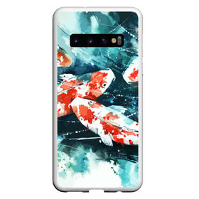 Чехол для Samsung Galaxy S10 с принтом Koi Fish (карпы кои) в Белгороде, Силикон | Область печати: задняя сторона чехла, без боковых панелей | bright | brocade | carp | color | decorative | depth | exotic | fish | koi | koi fish | sea | water | вода | глубина | декоративные | карпы | кои | море | парчовый | рыбки | цвет | экзотические | яркий