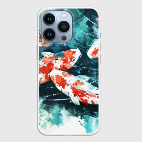 Чехол для iPhone 13 Pro с принтом Koi Fish (карпы кои) в Белгороде,  |  | bright | brocade | carp | color | decorative | depth | exotic | fish | koi | koi fish | sea | water | вода | глубина | декоративные | карпы | кои | море | парчовый | рыбки | цвет | экзотические | яркий