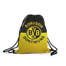 Рюкзак-мешок 3D с принтом Borussia Dortmund FC в Белгороде, 100% полиэстер | плотность ткани — 200 г/м2, размер — 35 х 45 см; лямки — толстые шнурки, застежка на шнуровке, без карманов и подкладки | боруссия | германия | дортмунд | клуб | фк | футбол | футбольный