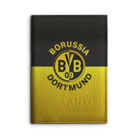 Обложка для автодокументов с принтом Borussia Dortmund FC в Белгороде, натуральная кожа |  размер 19,9*13 см; внутри 4 больших “конверта” для документов и один маленький отдел — туда идеально встанут права | боруссия | германия | дортмунд | клуб | фк | футбол | футбольный