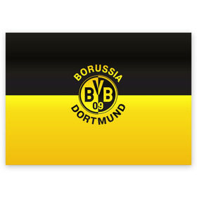Поздравительная открытка с принтом Borussia Dortmund FC в Белгороде, 100% бумага | плотность бумаги 280 г/м2, матовая, на обратной стороне линовка и место для марки
 | Тематика изображения на принте: боруссия | германия | дортмунд | клуб | фк | футбол | футбольный