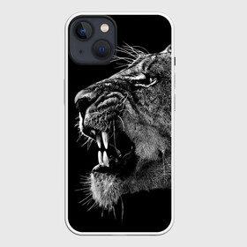 Чехол для iPhone 13 с принтом Львица в Белгороде,  |  | animal | fangs | head | lion | lioness | predator | teeth | wild | голова | дикая | животное | клыки | лев | львица | оскал | хищник