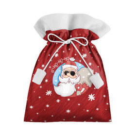 Подарочный 3D мешок с принтом HoHoHo в Белгороде, 100% полиэстер | Размер: 29*39 см | Тематика изображения на принте: 2017 год | deer | ho | merry christmas | new year | santa | дед мороз | зима | клаус | новый год | ночь | праздник | рождество | санта | снег