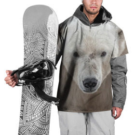 Накидка на куртку 3D с принтом Белый медведь в Белгороде, 100% полиэстер |  | animal | bear | eyes | head | north | polar | predator | white | wild | белый | взгляд | голова | дикий | животное | медведь | полярный | север | хищник