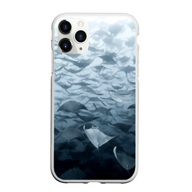 Чехол для iPhone 11 Pro матовый с принтом Электрические скаты в Белгороде, Силикон |  | depth | fish | lot | ocean | power | rays | school | sea | water | вода | глубина | косяк | много | море | океан | рыбы | скаты | электрические