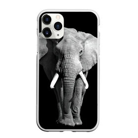 Чехол для iPhone 11 Pro матовый с принтом Слон в Белгороде, Силикон |  | africa | big | black   white | elephant is an animal | shroud | tusks | африка | бивни | большой | животное | идет | савана | слон | черно   белый