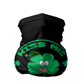 Бандана-труба 3D с принтом Ireland, Kiss me, I`m Irish в Белгороде, 100% полиэстер, ткань с особыми свойствами — Activecool | плотность 150‒180 г/м2; хорошо тянется, но сохраняет форму | animation | background | black | clover | four | green | hat | im irish | ireland | kiss me | leaf | petal | printing | smile | анимация | зелёный | ирландец | ирландия | клевер | лепесток | листок | меня | печать | поцелуй | улыбка | фон | черный | четыр