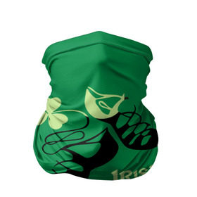 Бандана-труба 3D с принтом Ireland, Irish dance в Белгороде, 100% полиэстер, ткань с особыми свойствами — Activecool | плотность 150‒180 г/м2; хорошо тянется, но сохраняет форму | background | black | clover | dance | green | ireland | irish | petal | soft shoes | зеленый | ирландия | ирландский | клевер | лепесток | мягкая | обувь | танец | фон | черная