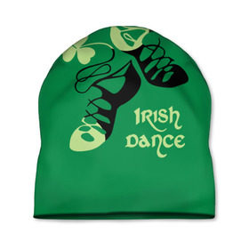 Шапка 3D с принтом Ireland, Irish dance в Белгороде, 100% полиэстер | универсальный размер, печать по всей поверхности изделия | background | black | clover | dance | green | ireland | irish | petal | soft shoes | зеленый | ирландия | ирландский | клевер | лепесток | мягкая | обувь | танец | фон | черная