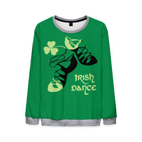 Мужской свитшот 3D с принтом Ireland, Irish dance в Белгороде, 100% полиэстер с мягким внутренним слоем | круглый вырез горловины, мягкая резинка на манжетах и поясе, свободная посадка по фигуре | background | black | clover | dance | green | ireland | irish | petal | soft shoes | зеленый | ирландия | ирландский | клевер | лепесток | мягкая | обувь | танец | фон | черная