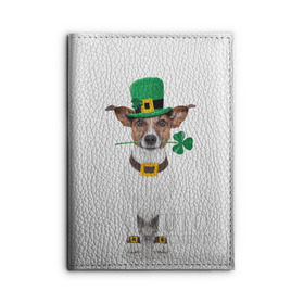 Обложка для автодокументов с принтом Ирландия в Белгороде, натуральная кожа |  размер 19,9*13 см; внутри 4 больших “конверта” для документов и один маленький отдел — туда идеально встанут права | animal | breed | clover | dog | folk | fun | funny | hat | hero | ireland | irish | saint patrick | герой | животное | ирландия | ирландский | клевер | народный | порода | прикол | святой патрик | собака | шляпа | шутка