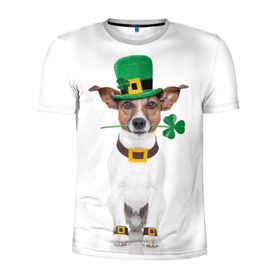 Мужская футболка 3D спортивная с принтом Ирландия в Белгороде, 100% полиэстер с улучшенными характеристиками | приталенный силуэт, круглая горловина, широкие плечи, сужается к линии бедра | Тематика изображения на принте: animal | breed | clover | dog | folk | fun | funny | hat | hero | ireland | irish | saint patrick | герой | животное | ирландия | ирландский | клевер | народный | порода | прикол | святой патрик | собака | шляпа | шутка