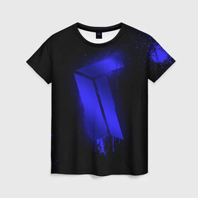 Женская футболка 3D с принтом cs:go - Titan (Black collection) в Белгороде, 100% полиэфир ( синтетическое хлопкоподобное полотно) | прямой крой, круглый вырез горловины, длина до линии бедер | 0x000000123 | cs | csgo | titan | кс | ксго | титан