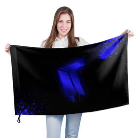 Флаг 3D с принтом cs:go - Titan (Black collection) в Белгороде, 100% полиэстер | плотность ткани — 95 г/м2, размер — 67 х 109 см. Принт наносится с одной стороны | 0x000000123 | cs | csgo | titan | кс | ксго | титан