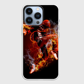 Чехол для iPhone 13 Pro с принтом Огненный танец в Белгороде,  |  | background | black | dance | dancer | energy | fire | flame | flying | male | мужчина | огненный | пламя | полет | танец | танцор | фон | черный | энергия