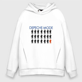 Мужское худи Oversize хлопок с принтом Depeche Mode в Белгороде, френч-терри — 70% хлопок, 30% полиэстер. Мягкий теплый начес внутри —100% хлопок | боковые карманы, эластичные манжеты и нижняя кромка, капюшон на магнитной кнопке | дипиш | мод | рок