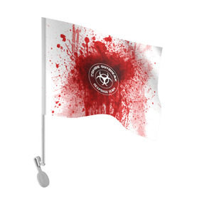 Флаг для автомобиля с принтом зомбиапокалипсис в Белгороде, 100% полиэстер | Размер: 30*21 см | the walking dead | апокалипсис | замбиапокалипсис | зомби | кровь | ходячие мертвецы